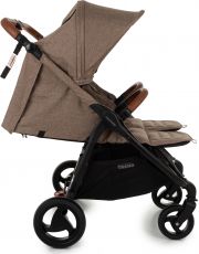 Прогулянкова коляска для двійні Valco Baby Snap Duo Trend Cappuccino, з народження до 40 кг, тканина Tailormade